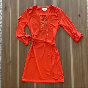 Michael Kors Lace-Up Chain Dress Size P (0 Petite)